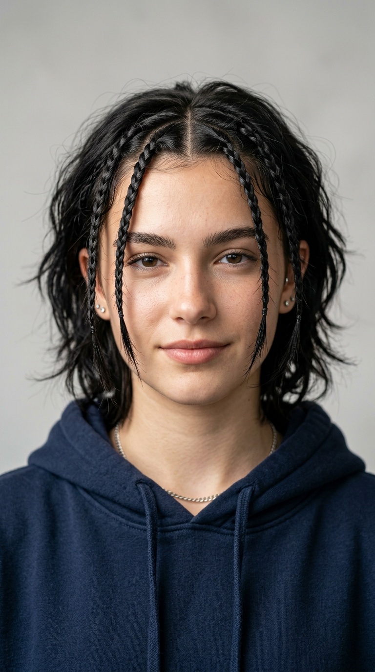Y2K Spiky Front Braids