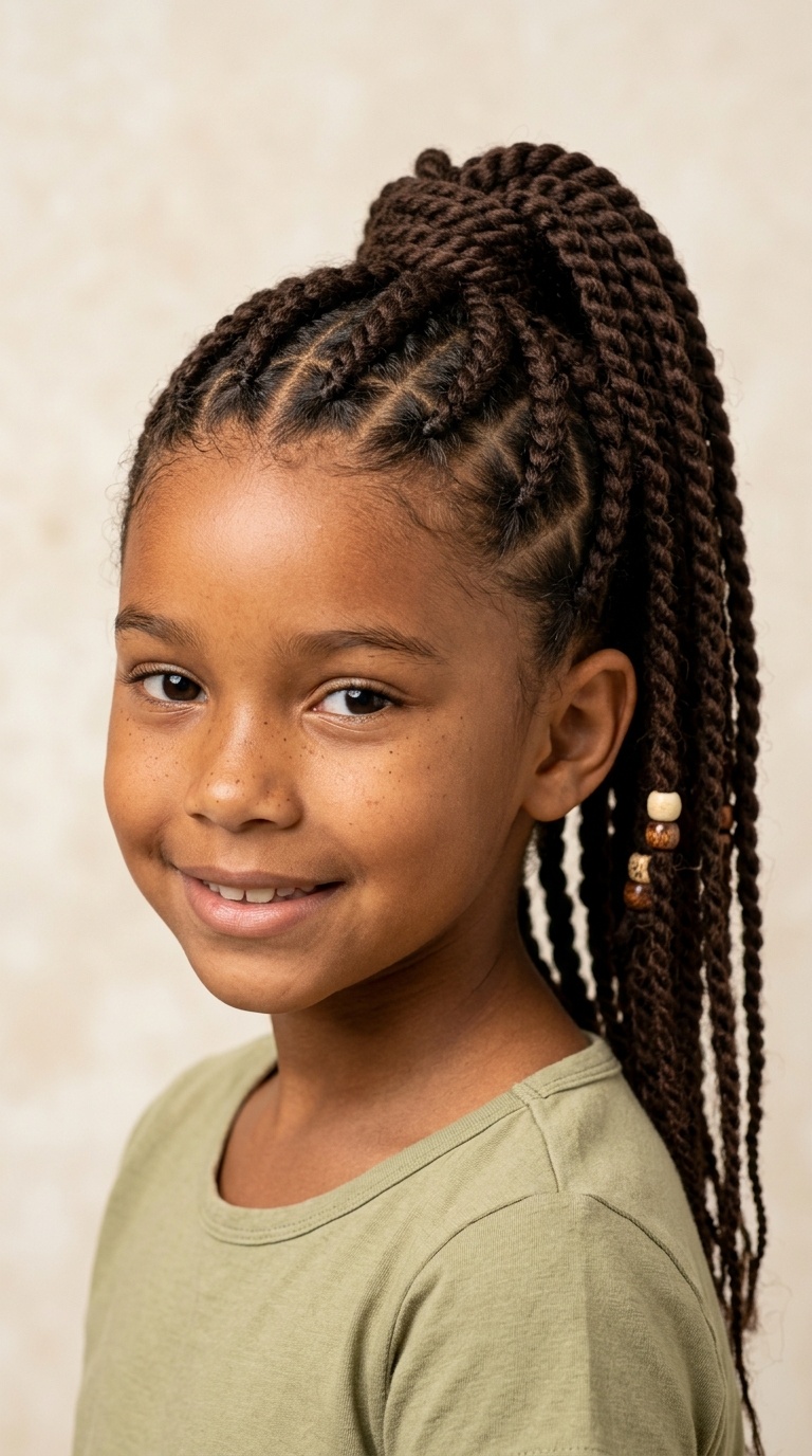 Zig-Zag Braided Ponytail