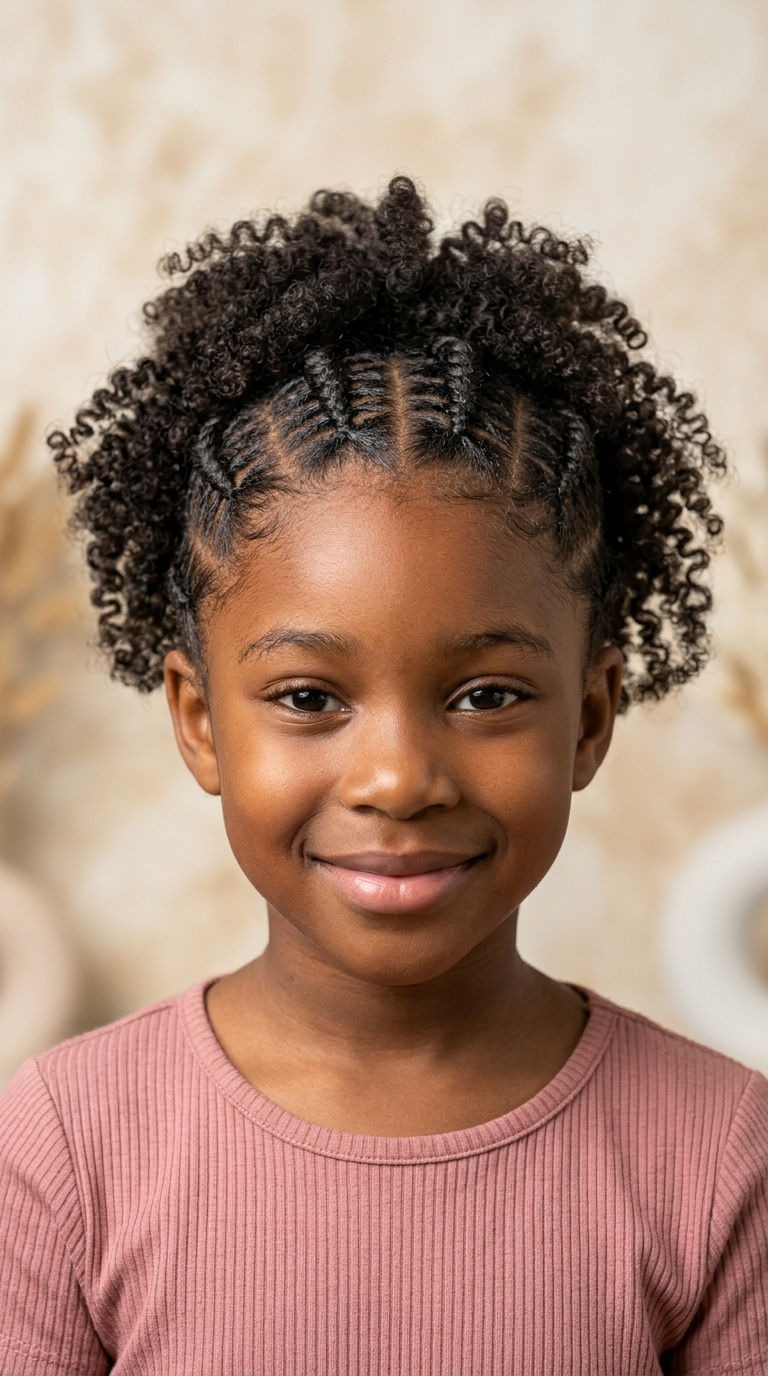 Zig-Zag Braids with Curly Puff Ends