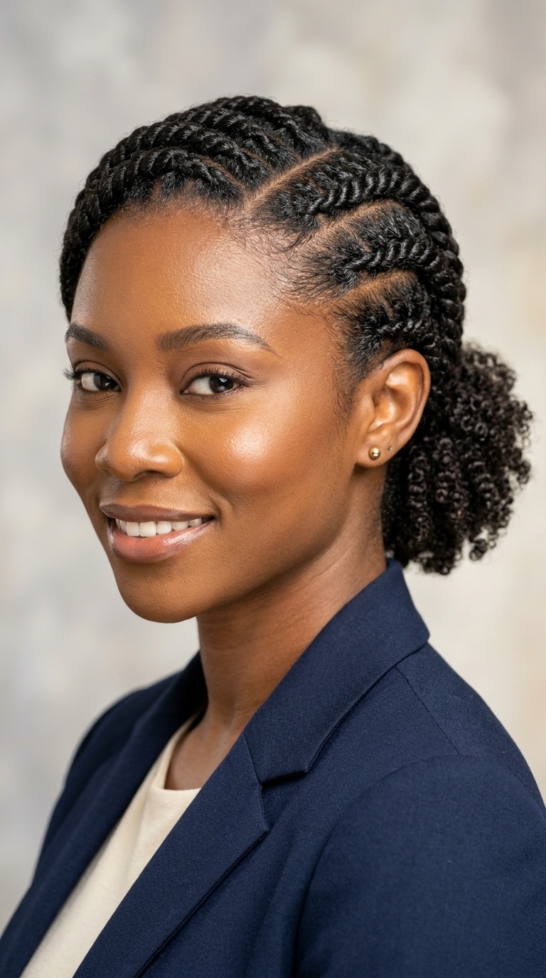 Zig-Zag Flat Twists with Low Nape Puff