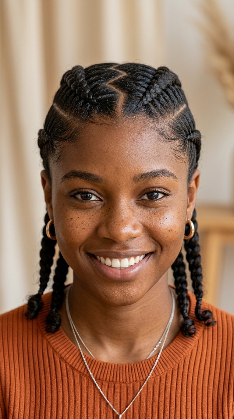 Zig-Zag Part Braids