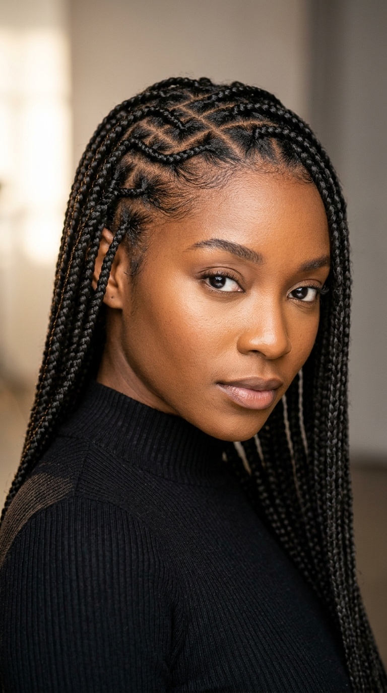 Zig-Zag Part Braids