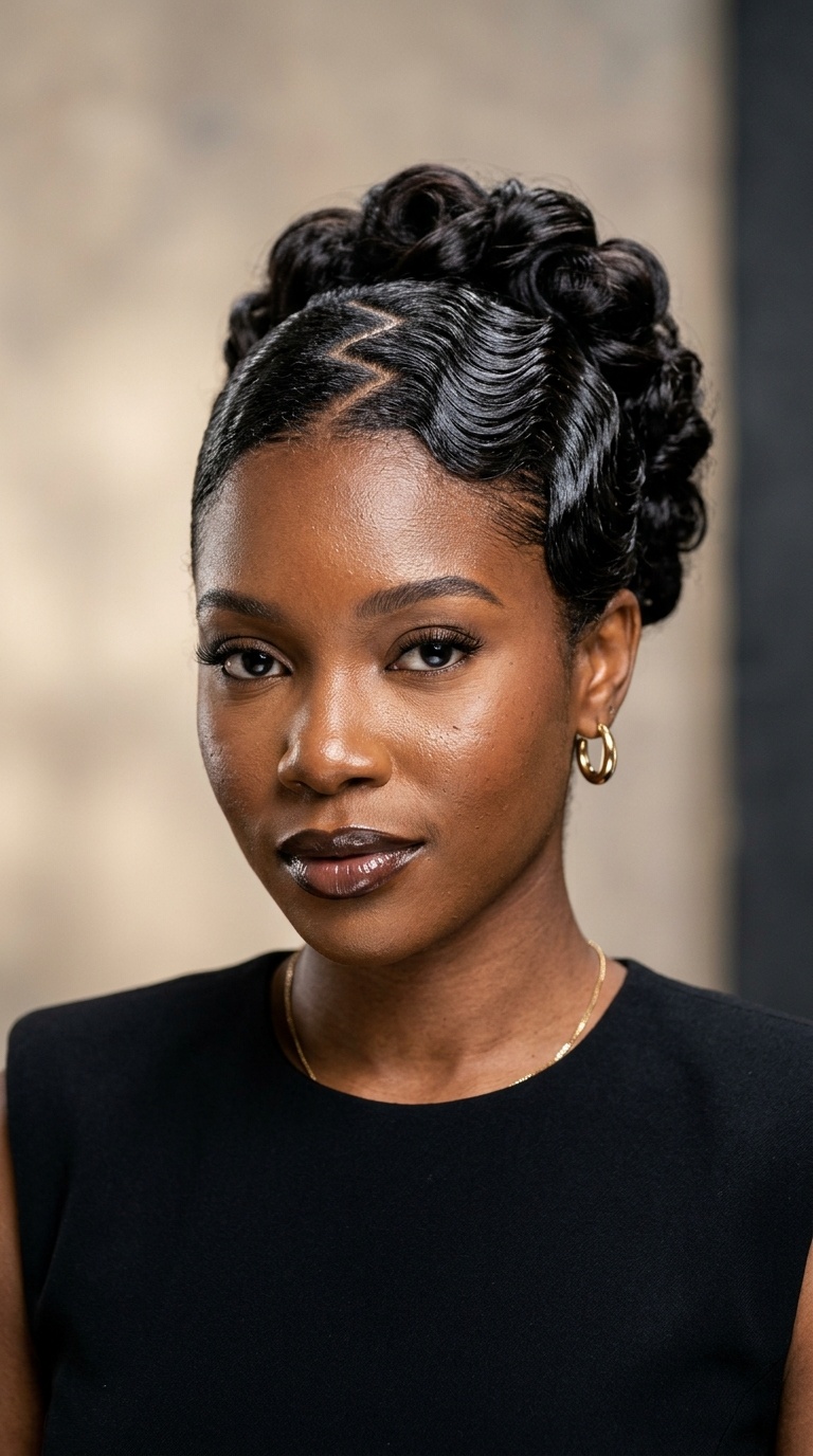 Zig-Zag Part Jelly Updo