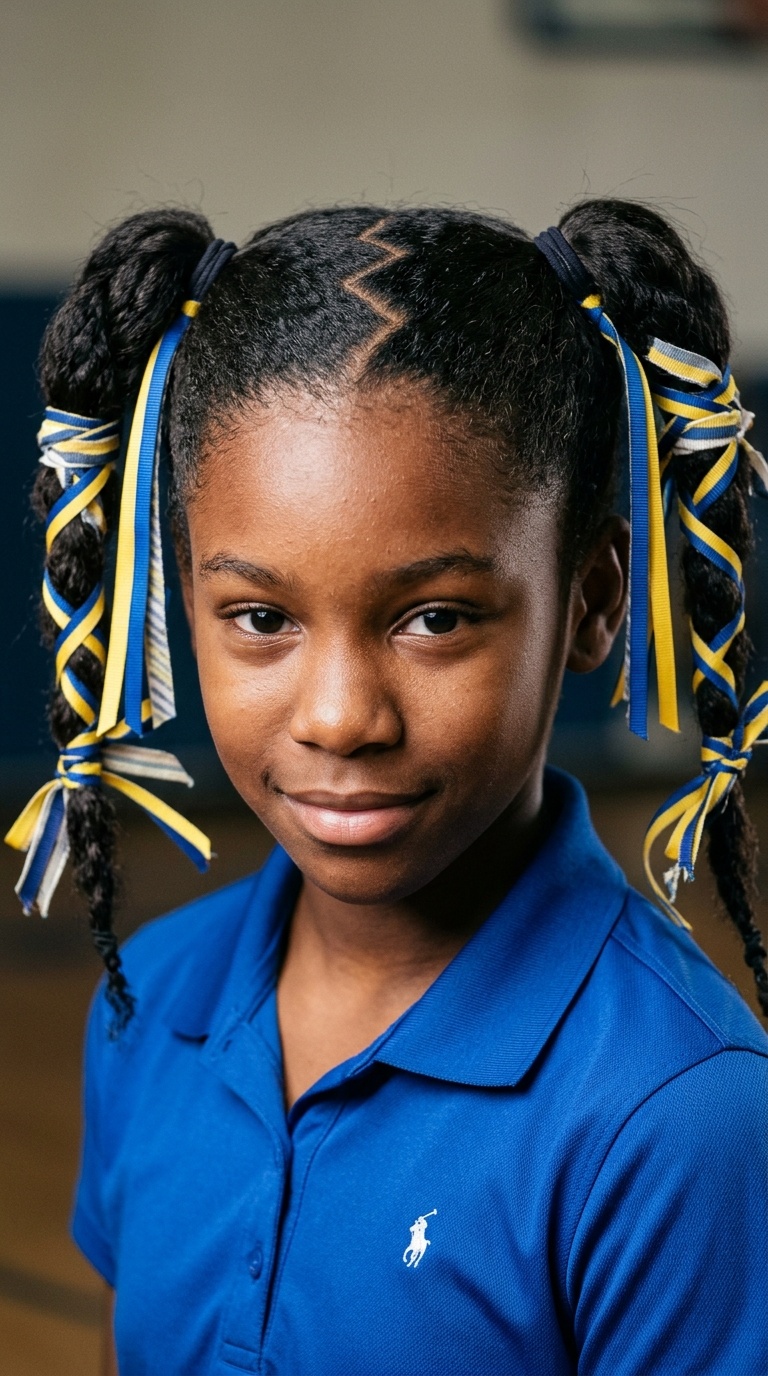 Zig-Zag Part Pigtails