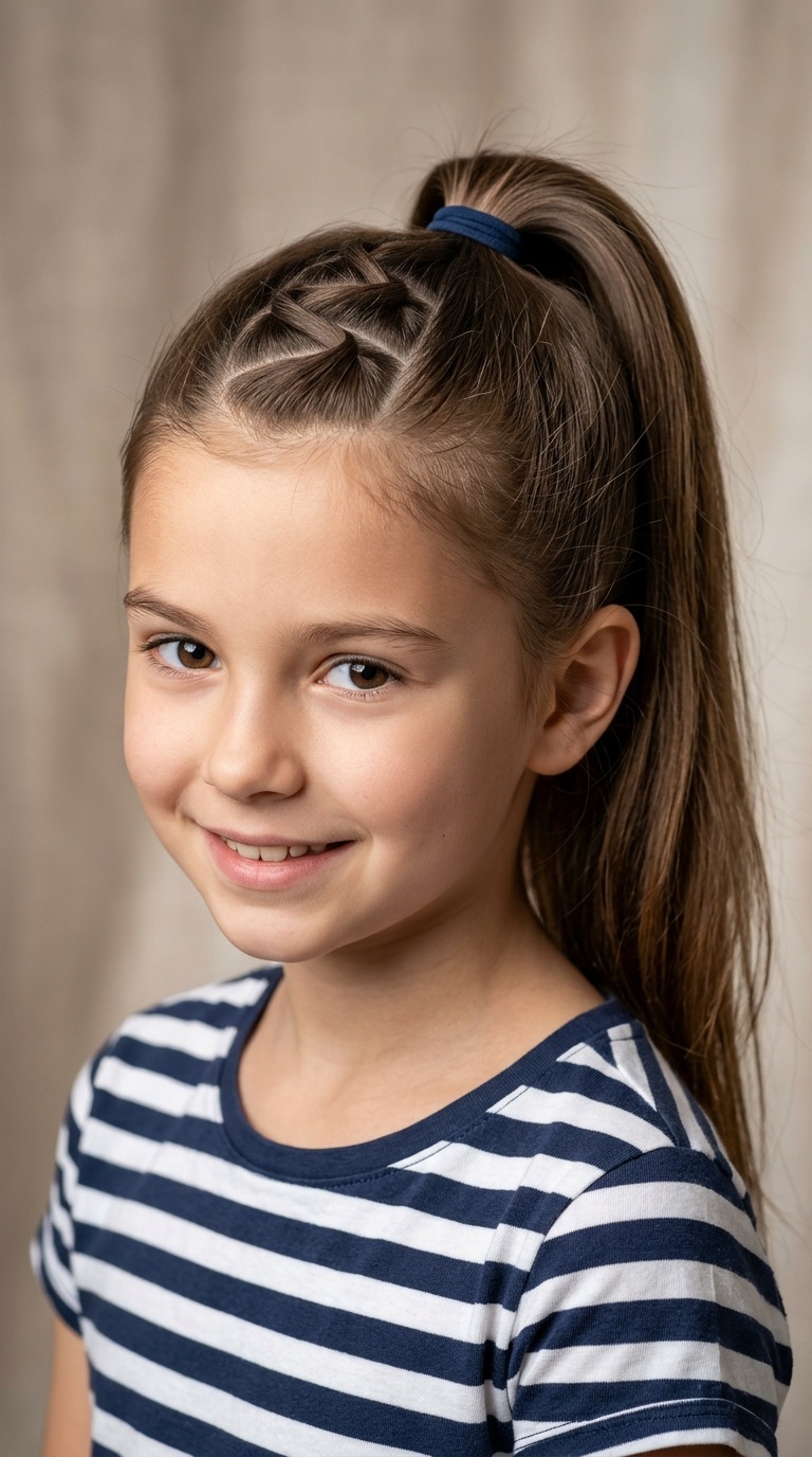 Zig-Zag Part Ponytail