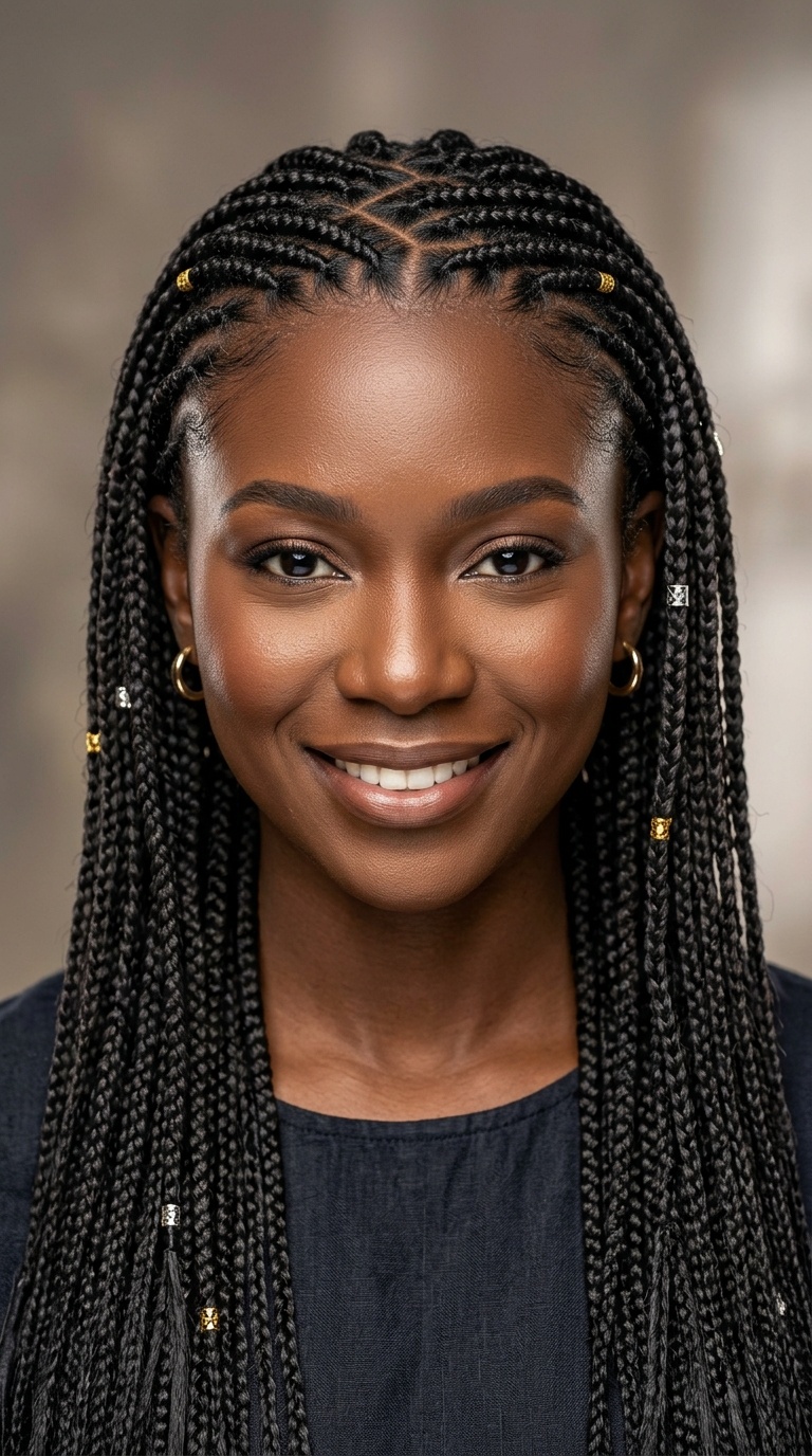 Zig-Zag Part with Micro Braids
