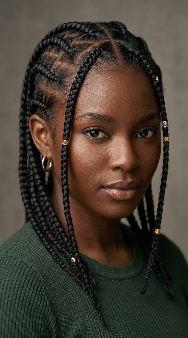 Zig-Zag Parted Braids
