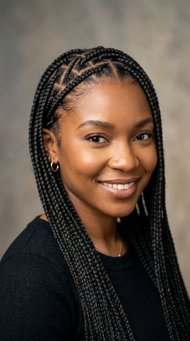 Zig-Zag Parted Braids