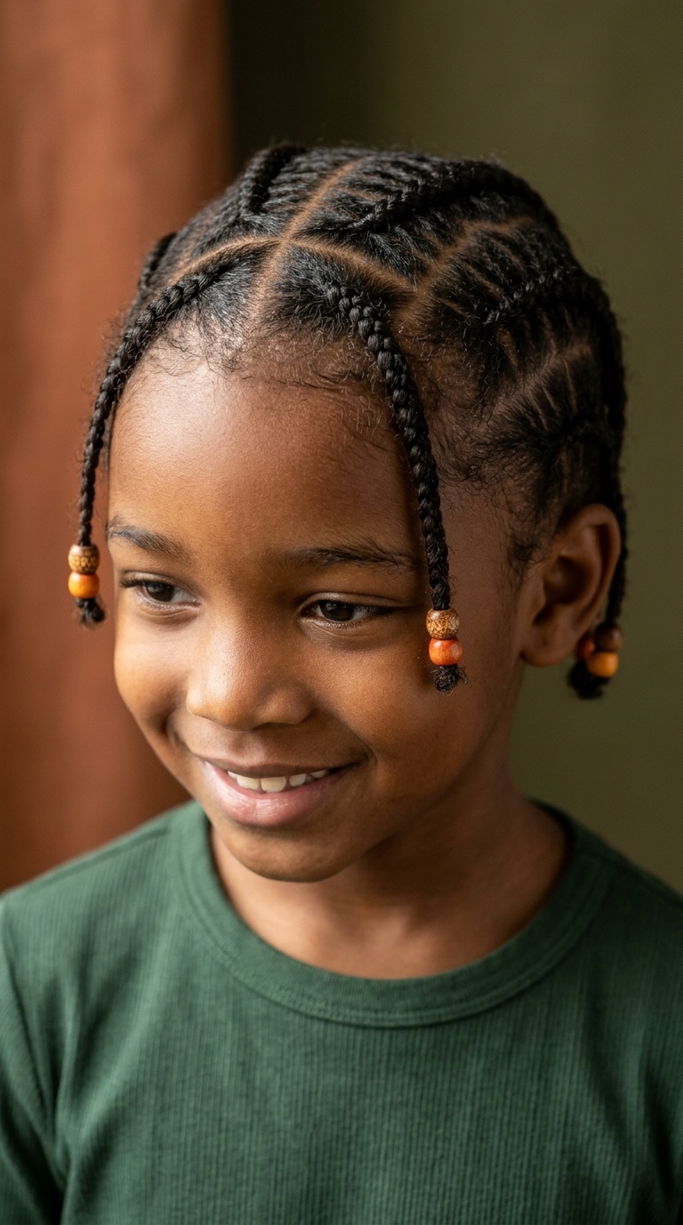 Zig-Zag Parted Cornrows