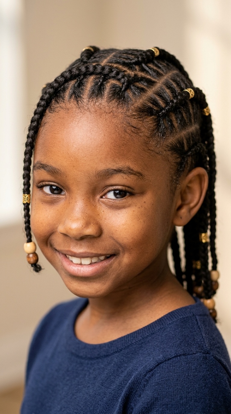 Zig-Zag Parted Cornrows