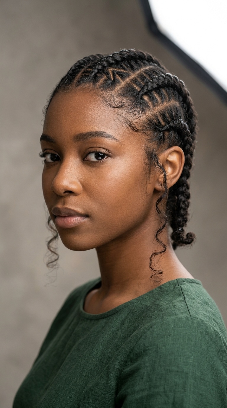Zig-Zag Parted Dutch Braids