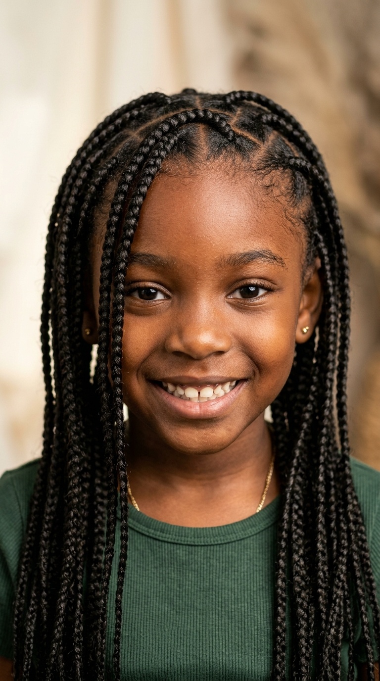 Zig-Zag Parted Individual Braids
