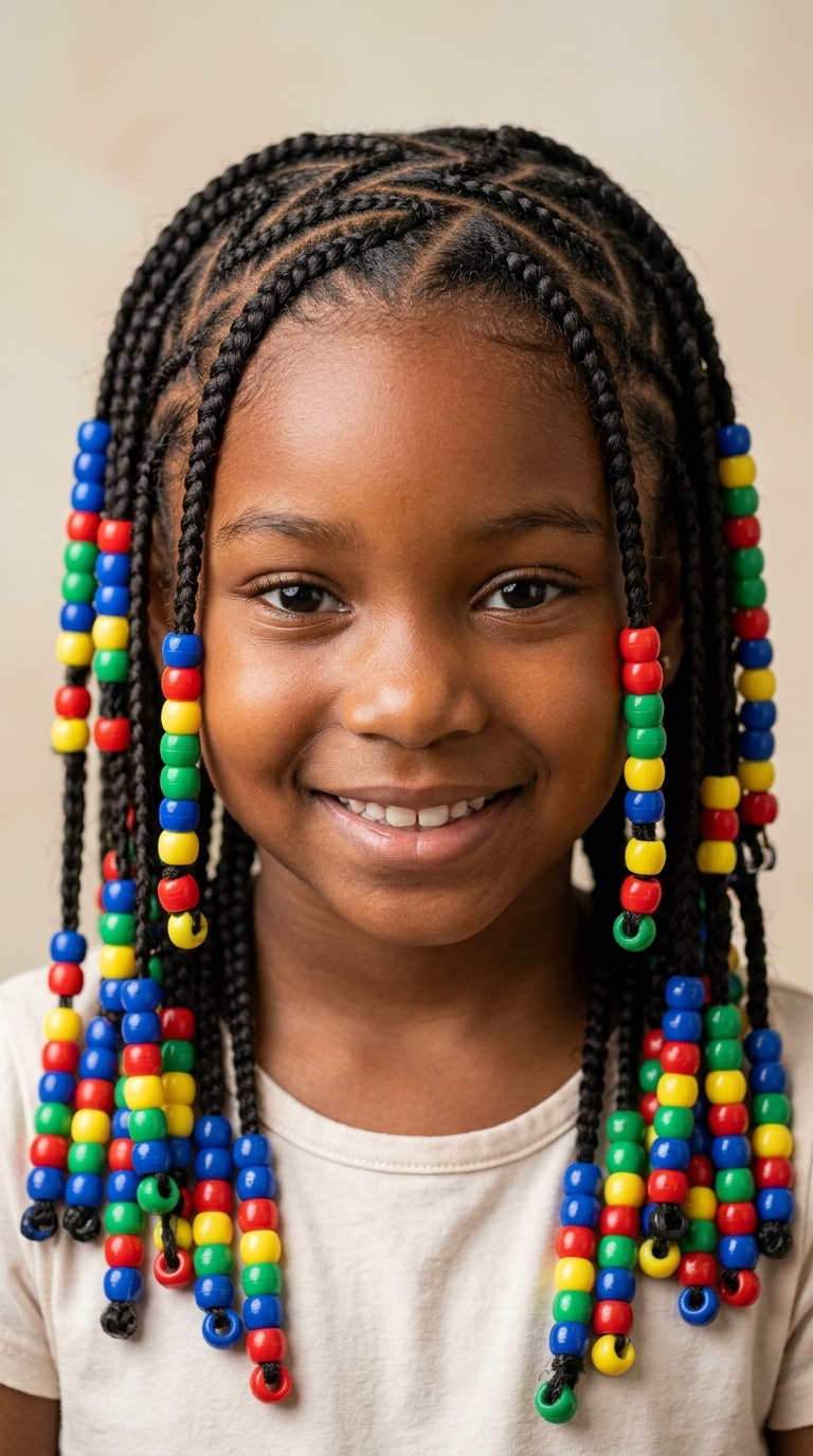 Zig-Zag Parting Braids with Primary Colors