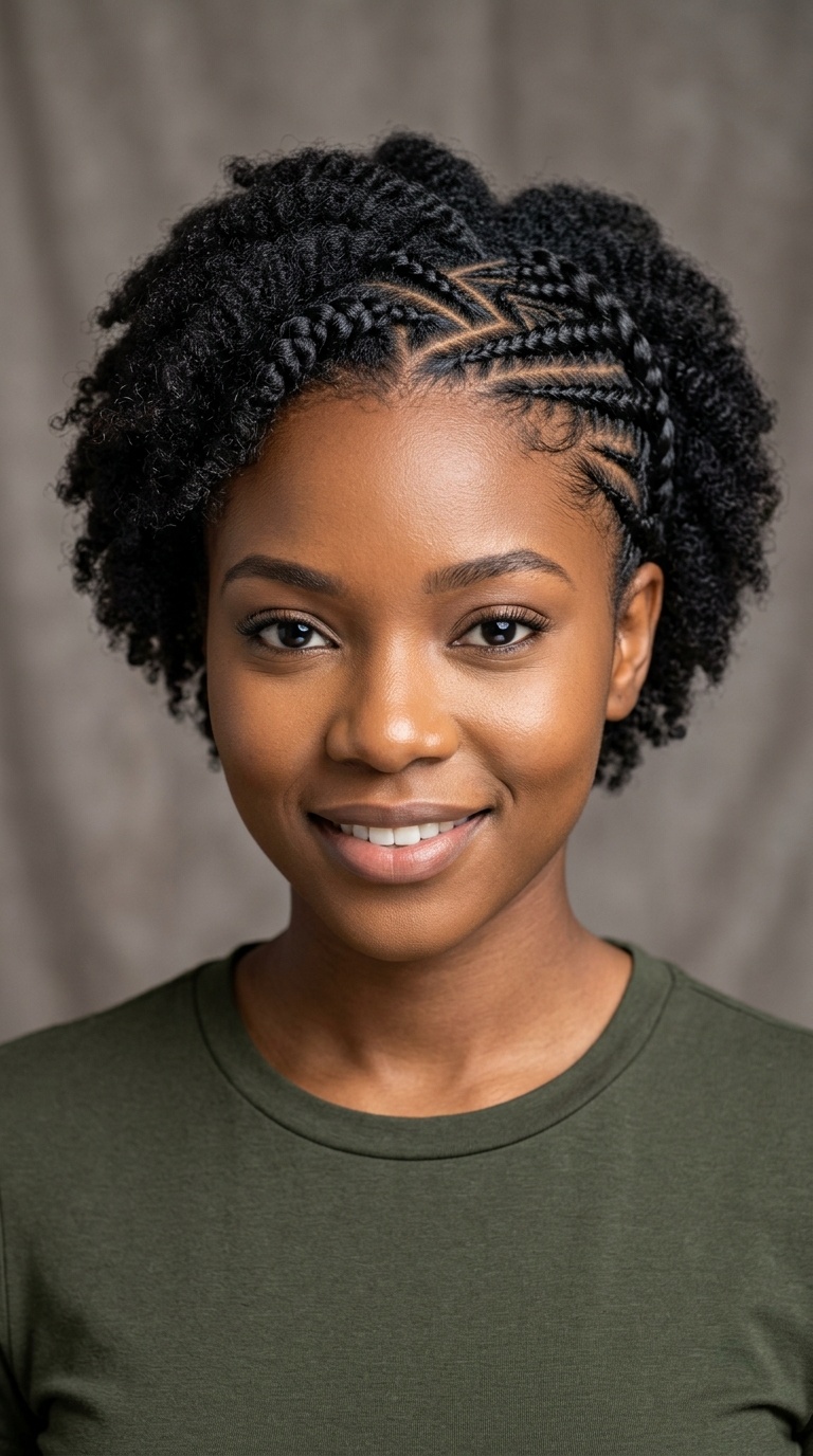 Zig-Zag Parting Front Braid