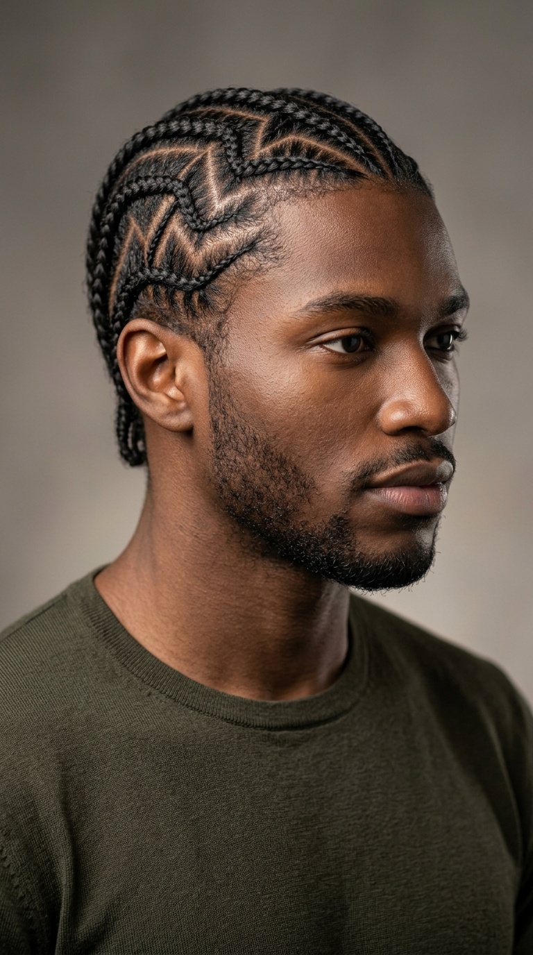 Zig-Zag Pattern Cornrows